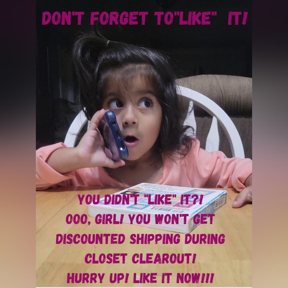Only LIKERS get discounted shipping during CLOSET CLEAROUT!  LIKE IT NOW! - Picture 1 of 1